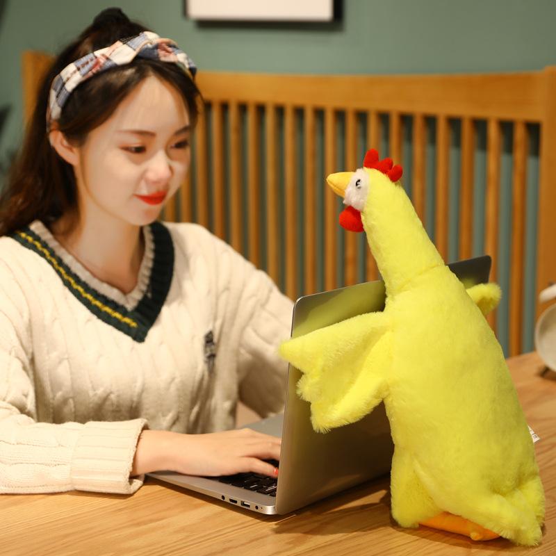 Giant 50-135Cm Fluffy Cock Plush Toys Sleeping Pillow Cute Animal Stuffed Swan Chicken Dolls Floor Mat Kids Girls Birthday Gift