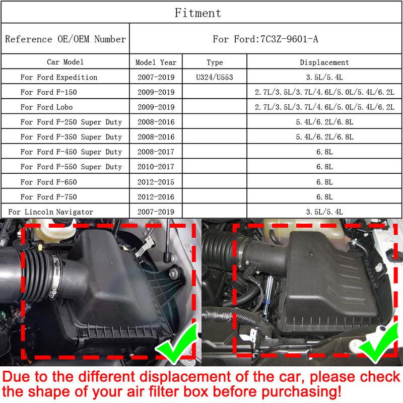 Air Filter 7C3Z-9601-A For Ford F-150 F150 Lobo Expedition F-250 F-350 F-450 F-550 Super Duty F-650 F-750 For Lincoln Navigator