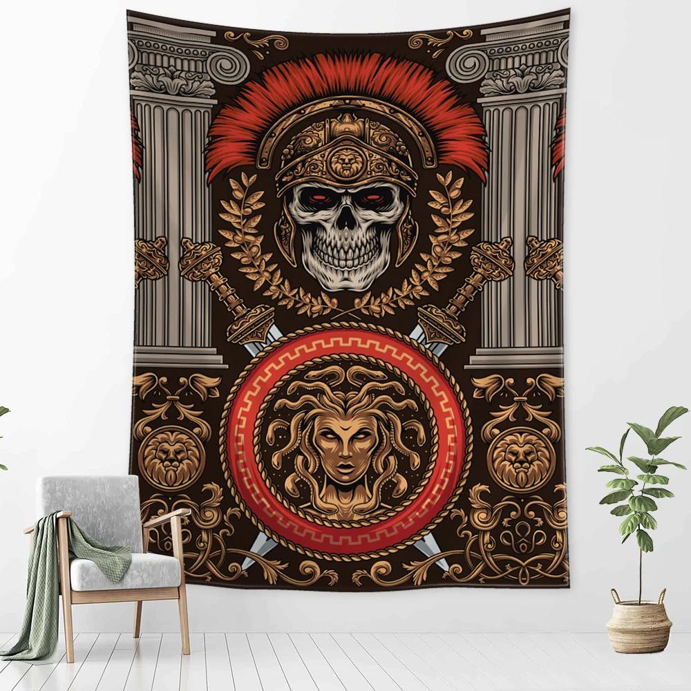 Viking Warrior Tapestry  Detailed Norse Art Legendary Heroes  Myths  Unique Wall Art for Bedroom  History Lover Gift