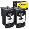Canon BC345XL Ink Cartridges with Black Compatible with PIXUS and High-Yield Indicator, (2 Cartridges) - Recycled. TS3130S, TS3130, TS203, TR4530,