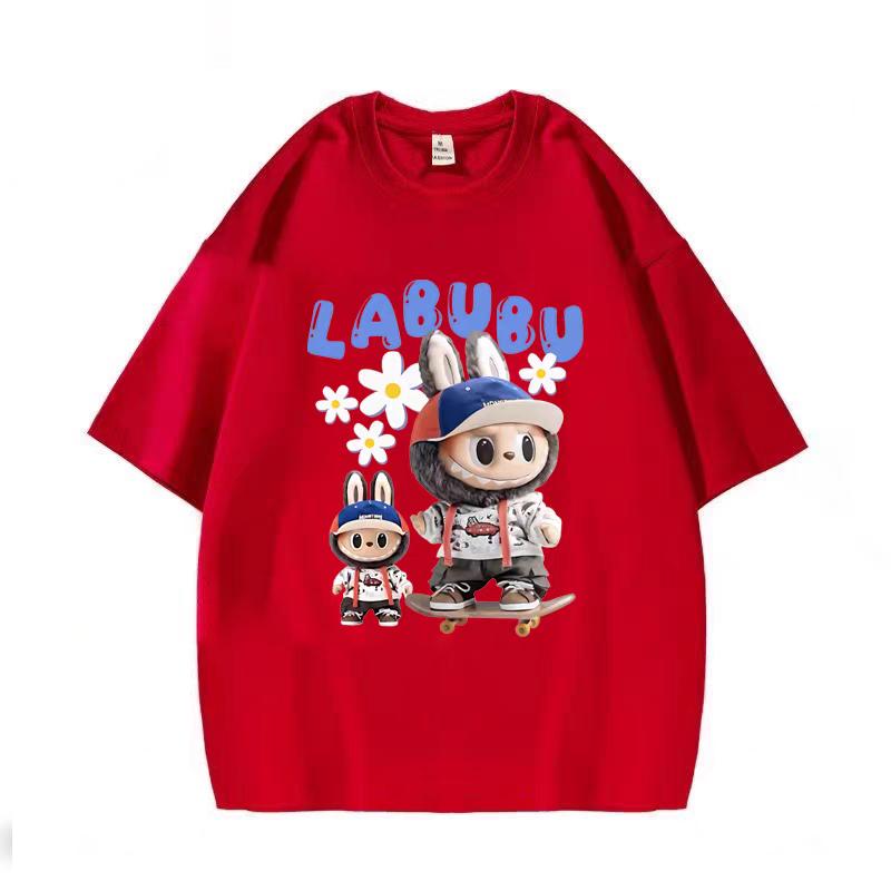 LaBuBu Loose T-shirt for Men and Women Short Sleeved Couple Outfit Popular on The Internet Trendy Short Sleeved