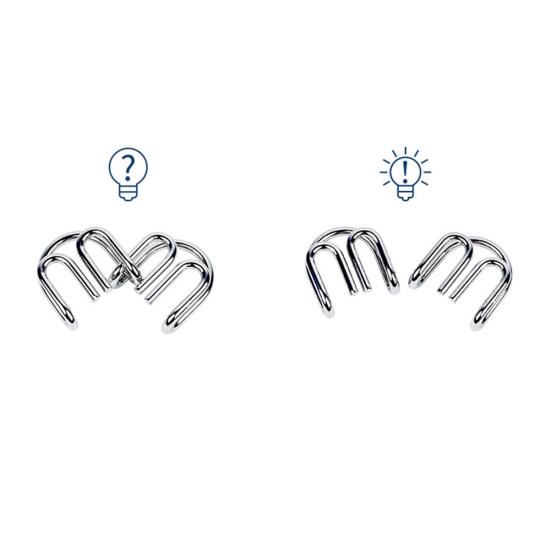 Puzzle Ring IQ Mind Brain Teaser Kids Educational Stress Reliever Trick Game Toy