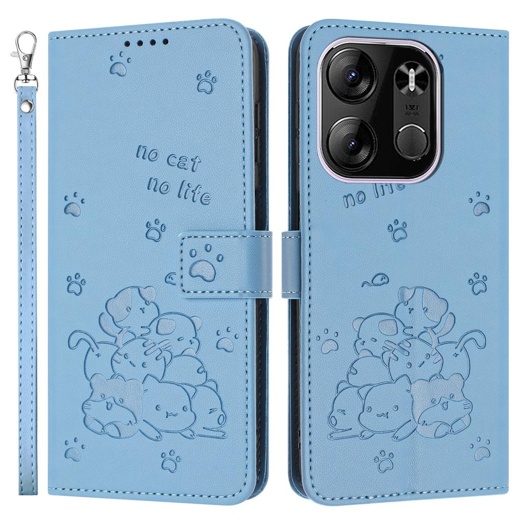 Cats Imprint Leather Case For TECNO Spark Go 2023 4G/Pop 7 Pro 4G/Pop 7/Infinix Smart 7 (India) 4G/Smart 7/Smart 7 HD