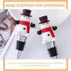 Reusable Metal Wine Corks Vacuum Sealed Wine Sealers Snowman Christmas Bottle Cover  Wedding Stuff