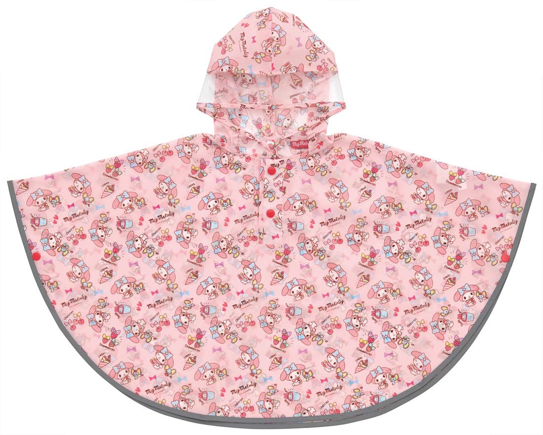 

Skater Rain Poncho Kids Raincoat My Melody Sanrio Girls Suitable for Height RAPO2 Children s 80-100cm