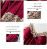 Women's Silk Five-Piece Pajama Set: Spring/Autumn Nightdress & Robe with Chest Pad