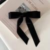 Fashion Fabric Hair Bow Hairpin for Women Girls Ribbon Hair Clips Black White Bow Top Clip Female Hair Accessories
