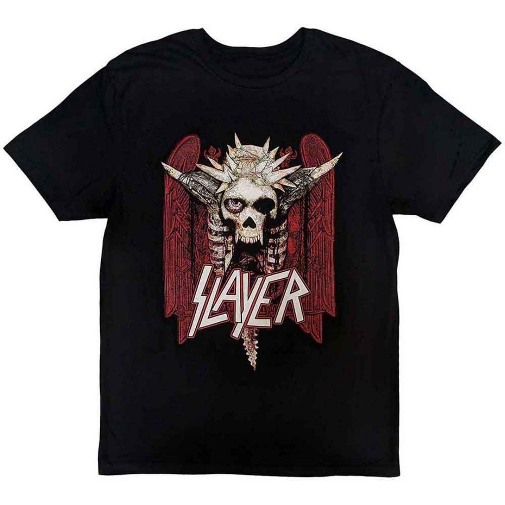 Slayer Sos Crucifixion Pattern Printed Unisex TShirt Casual Street Style Cotton TShirt Suitable For Metal Enthusiasts