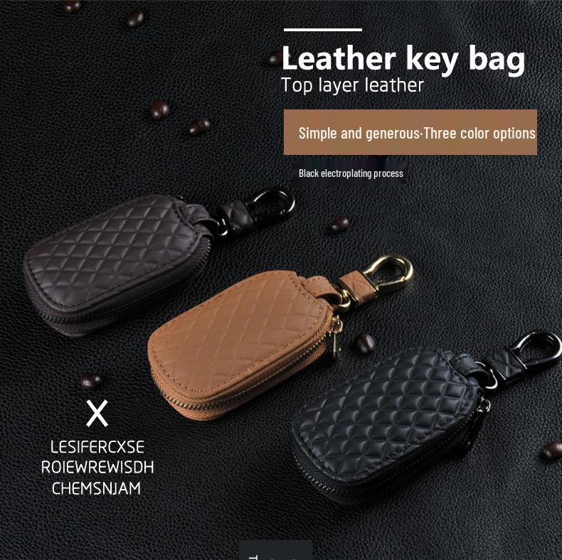 Diamond Pattern Universal Car Key Pouch for Volkswagen, Toyota, Honda, Kia