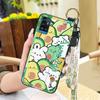 Durable Fashion Design Phone Case For ZTE Blade A71 Cartoon Ring Anti-dust Phone Holder Anti-knock Lanyard Kickstand