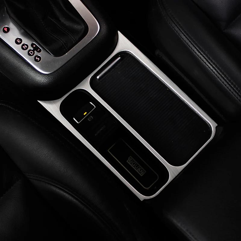 1 peça Adesivos de Acabamento do Painel do Porta-copos de Água de Aço Inoxidável Para Acessórios Volkswagen Tiguan VW Tiguan 2010 2011 2012 2013 2014 2015 2016