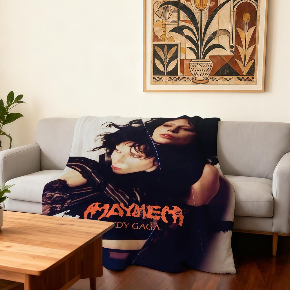 

Singer L-Lady G-Gaga Mayhem Blanket Super Warm Comfortable Plush Throw Blanket Child Home Sofa Bedroom Gift 30x40in