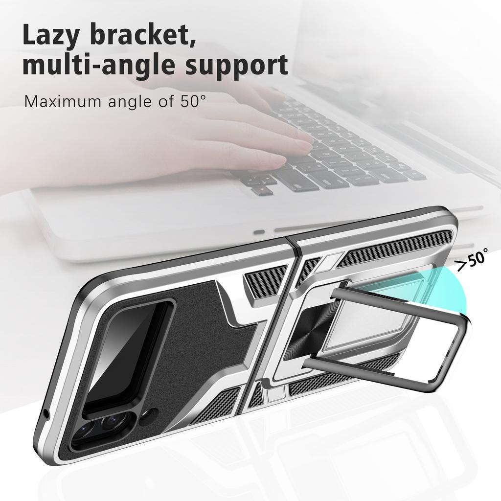 Dual Layer Protection Folding Case For Samsung Galaxy Z Flip 4 5g Flip3 Flip4 Flip 3 Ring Holder Cover For Samsung Z Flip4