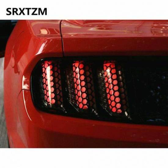 6pcs Rear Tail Light Sports Style Stickers Cover Trim For Ford Mustang 15-19