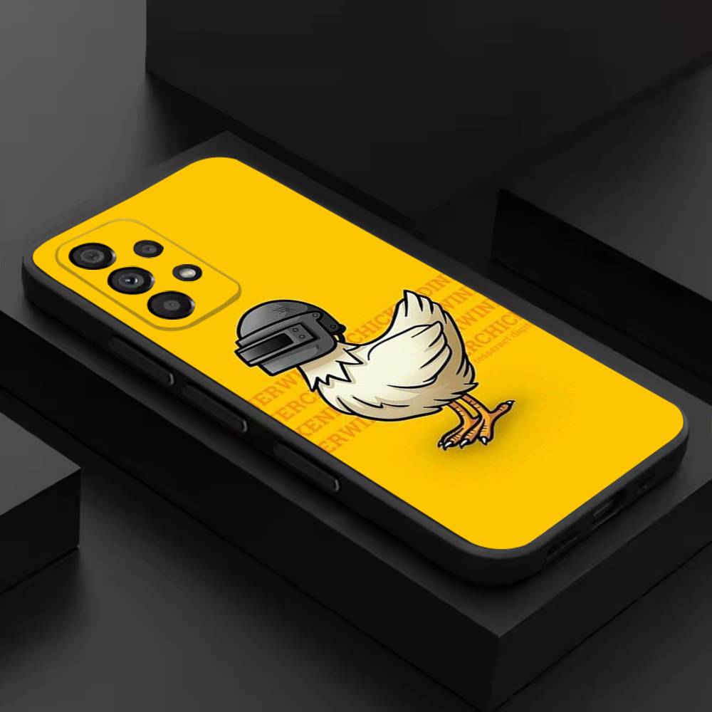 Cute P-PUBG Game Funny Phone Case For Samsung S 9,10,21,30,22,23,24,25,26,Ultra,Plus,Lite,FE,4,5G Black Soft Case