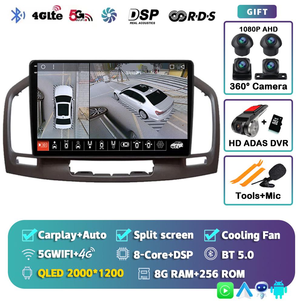 Android 14 Carplay Auto For Buick Regal Opel Insignia 2009 2010 2011 2012 2013 Car Radio Multimedia Player Stereo GPS WIFI+4G BT
