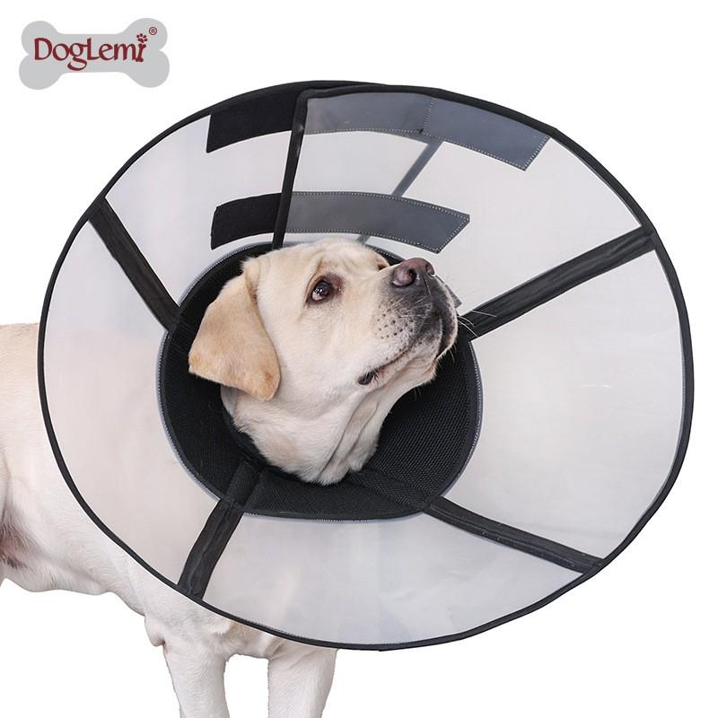Adjustable Foldable Elizabethan Collar Medium To Large Dogs Post Surgery Comfortable Recovery Cone