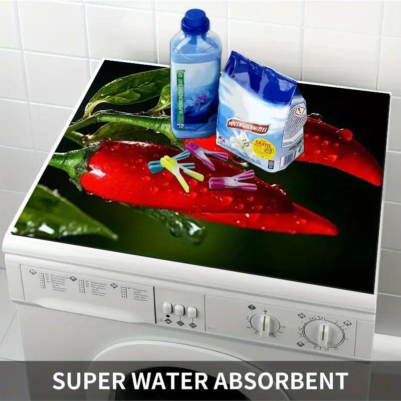 1Pcs Rubber Drying Mat With Chili Pattern For Coffee Shop Restaurant Kitchen Carpet Tableware Durable Diatom Mud Table Mat Pet Mat Coffeeware