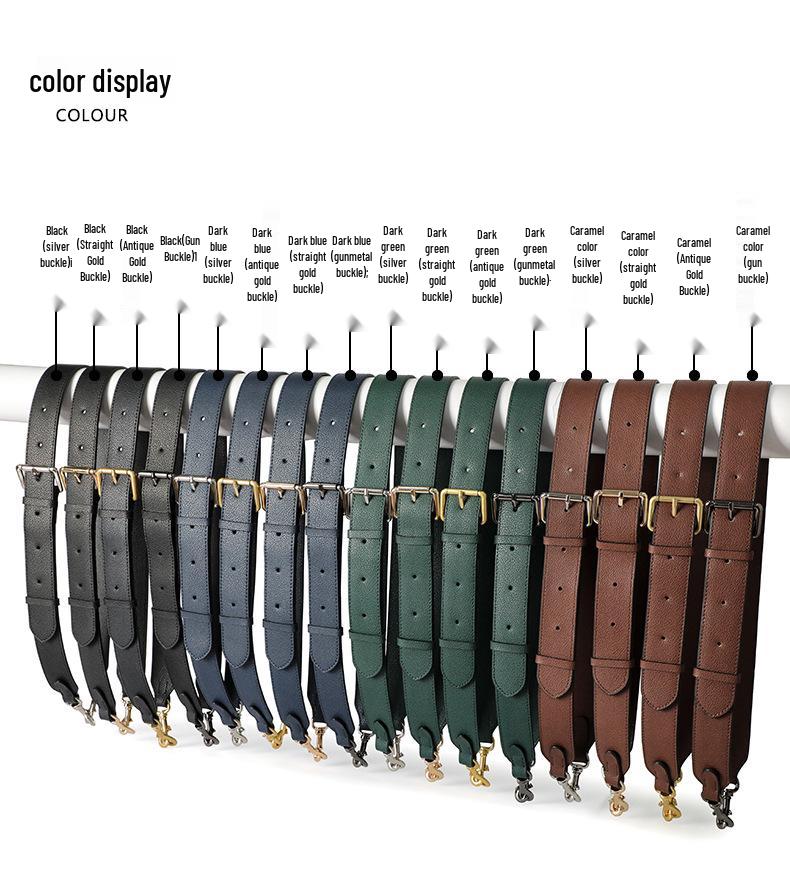 Lychee Grain Cowhide Bag Replacement Strap - Dionysus Versatile Wide Shoulder Strap MHS-A-9