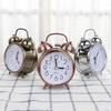 Silent Pointer Vintage Alarm Clock Double Bells Bedside Clock Mini Table Clock  Dormitory