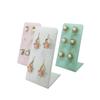 3-color L-shaped 6-Pair Stud Display Stand Earrings Display Prop Jewelry Counter Stud Display Stand