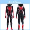 Schwarzes Spiderman-Cosplay-Kostüm, Kapuzenbody, Halloween-Karneval-Rollenspiel für Kinder und Erwachsene