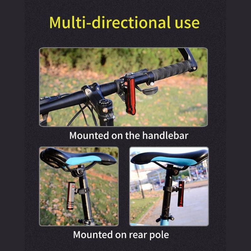 Visible Bicycles LED Rear Light Commuting Adventure Intelligent Flashes Tail Light for Sports & Leisures