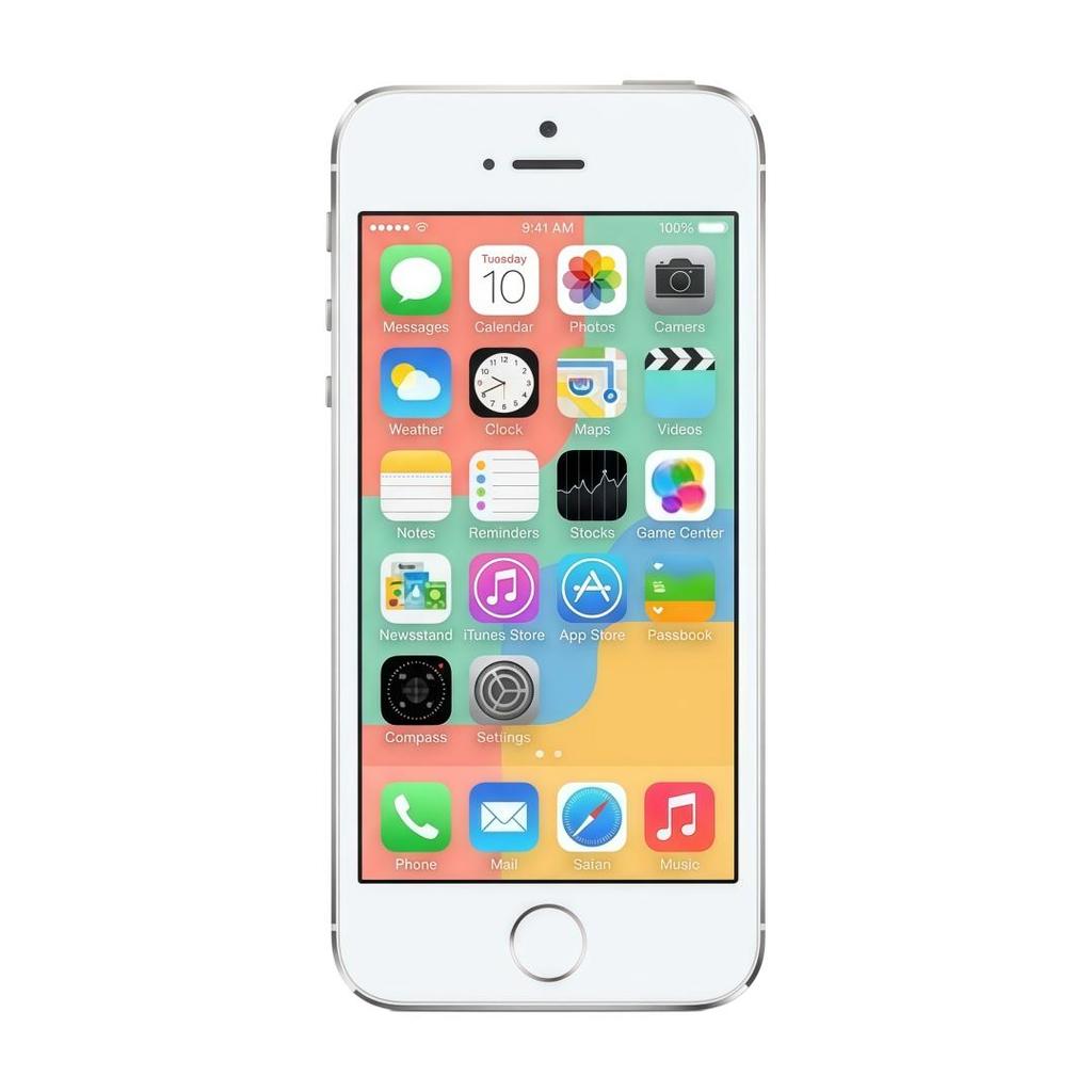 Apple iPhone 5s 16GB Silber Refurbished Smartphone Entsperrt iOS 12.5.8 Mobiltelefon