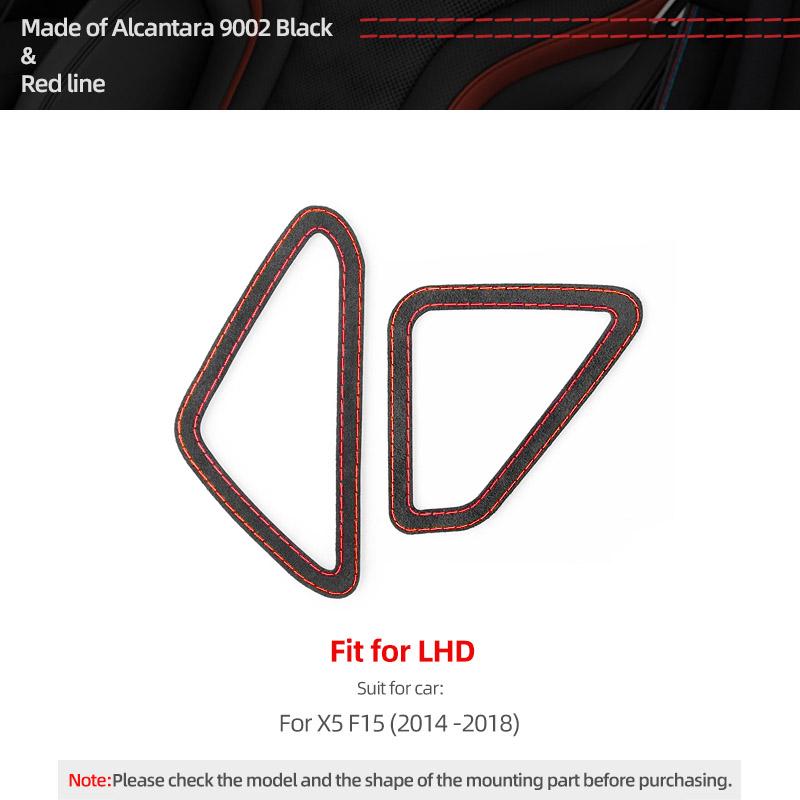 Made of Alcantara For BMW X5 F15 Car Interior Dashboard Side Air Vent Outlet Panel Trim Performance Sticker Tuning Accessories