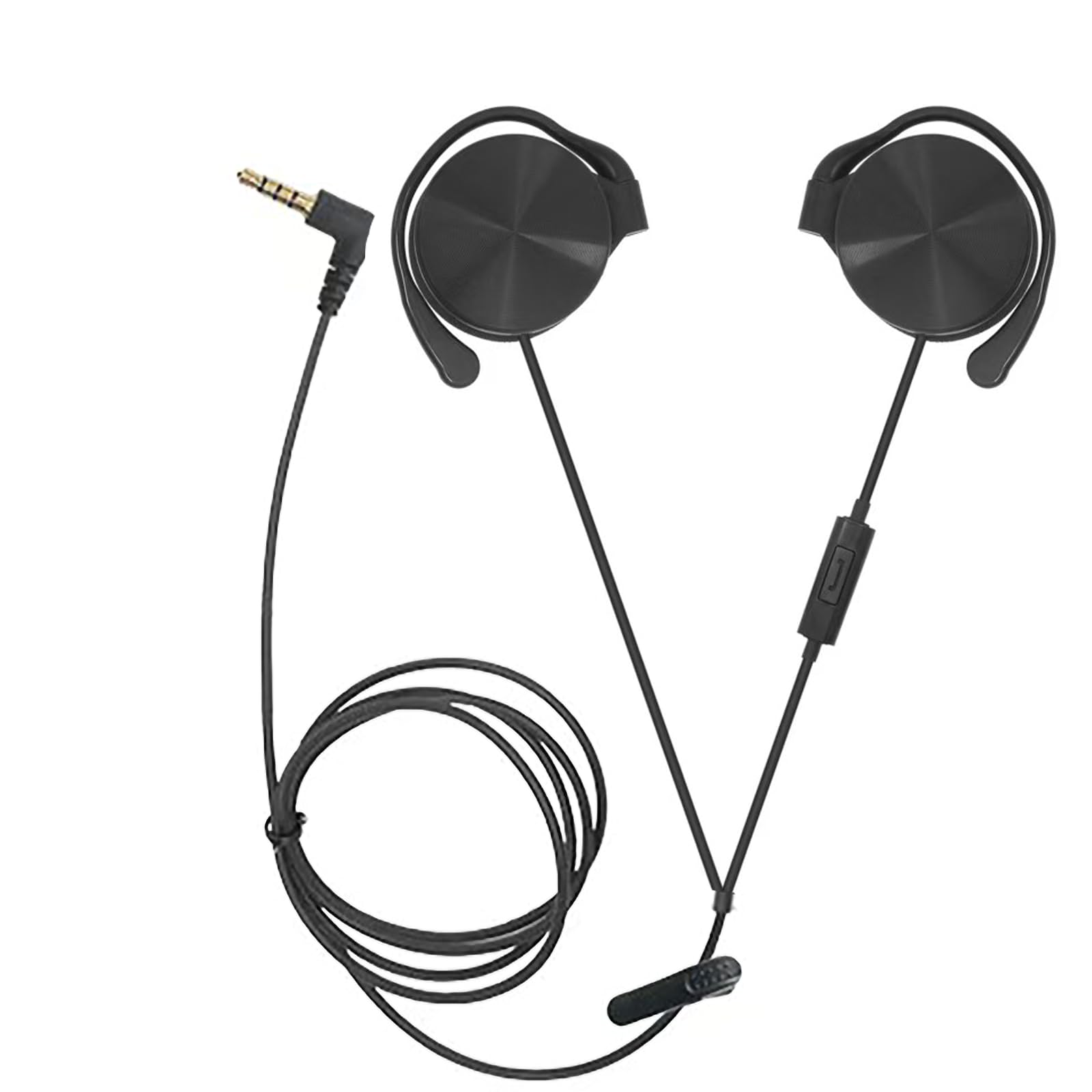 

[30mm Large Speaker] Ear-hook earphones with a wide sound field and high call quality. Flexible ear hooks with 5-level adjustment for a perfect fit.