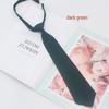 Korean Style Black Solid Color Tie - 7cm Women's Fashion Casual JK Uniform Accessory
