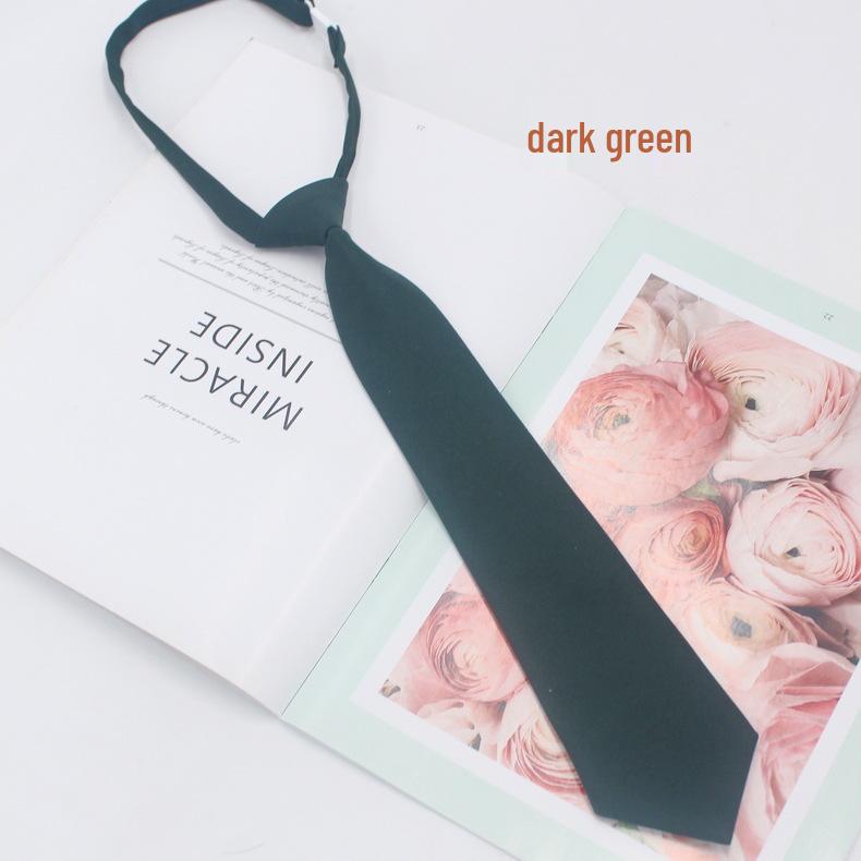 

Галстук черного однотонного цвета в корейском стиле - 7 см Женский модный повседневный аксессуар для JK-формы темно-зеленого