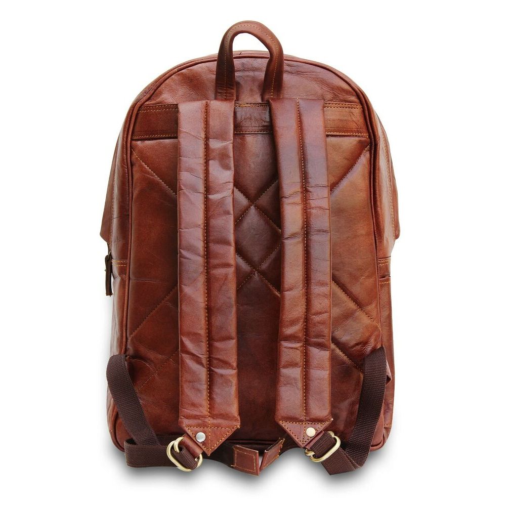 Nový Ručně Vyráběný Svět Hnědý Pravá Kůže Ramenní Batoh Taška na Notebook