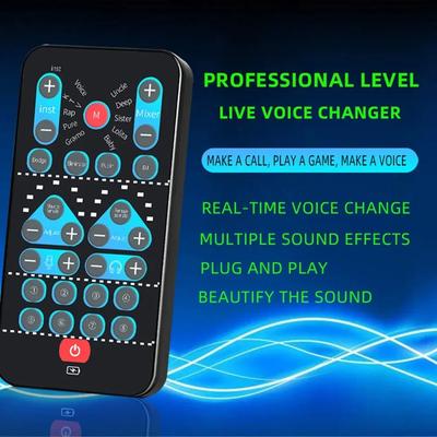 Voice Changer With Microphone Live Sound Card Male Female Voice Portable Sound Changer Card Fine Tuning for Karaoke Live Music