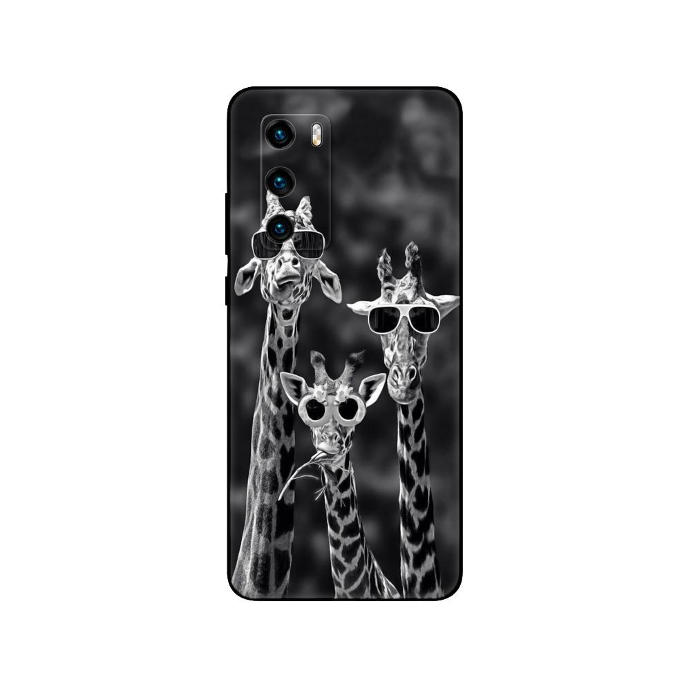 For Huawei P40 Case 6.1inch Soft Silicon Phone Back On Huawei P 40 Pro Cover Bumper Fundas Black Tpu Case Pink Anime Space Car