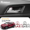 For Kia Sportage 2017 2018 2019 2020 2021 Real Soft Carbon Fiber Sticker LHD RHD Car Front Rear Door Handle Frame Panel Trim