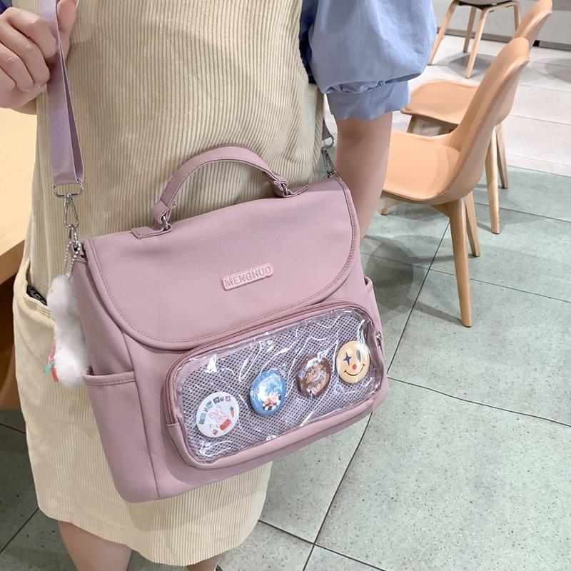 Сумка на плечо в студенческом стиле — фото 12