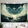 Dramatisches Kraken-Meeresungeheuer Wolken-Wandteppich Hängendes Wandbild Gotische Meeres-Fantasy-Kunst Heimdekoration für Wohnzimmer Schlafzimmer Wandbild