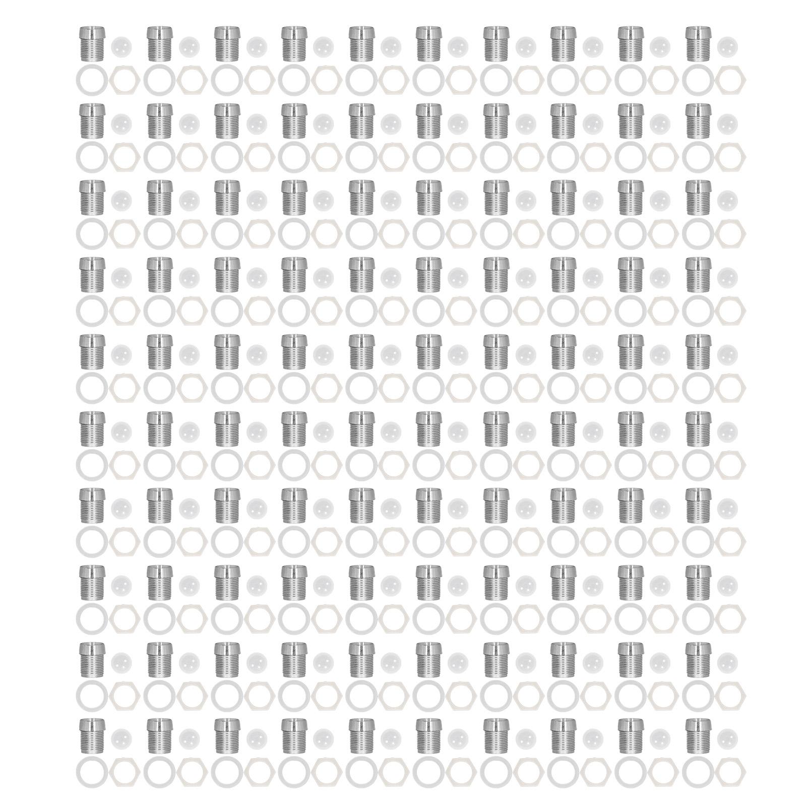 

100Set LED Holder 10mm Plastic Light Emitting Diode Panel Mount Clip Accessory Set Kit