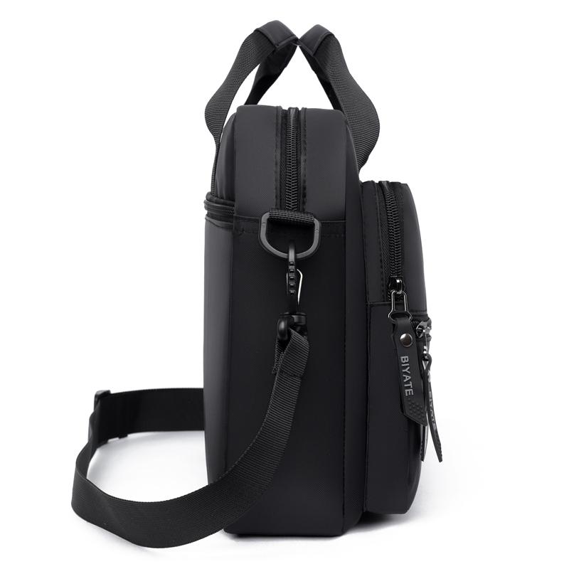 Shoulder Bag Men's Business Handbag Solid Color Travel Bag Large Capacity Crossbody Bag