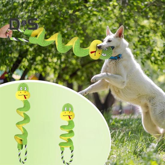 Jucărie de mestecat scârțâitoare pentru câini cu hârtie creponată, pluș în formă de girafă/șarpe, jucărie de tras pentru câini mici, medii și mari