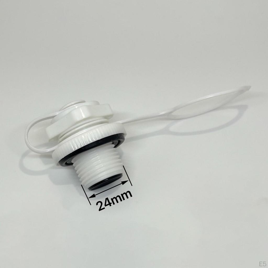 Aufblasbares Boot Luftventil 1-Wege-Aufblasung 24mm, mit Kappe Deckel Zubehör, Praktisch Tragbar