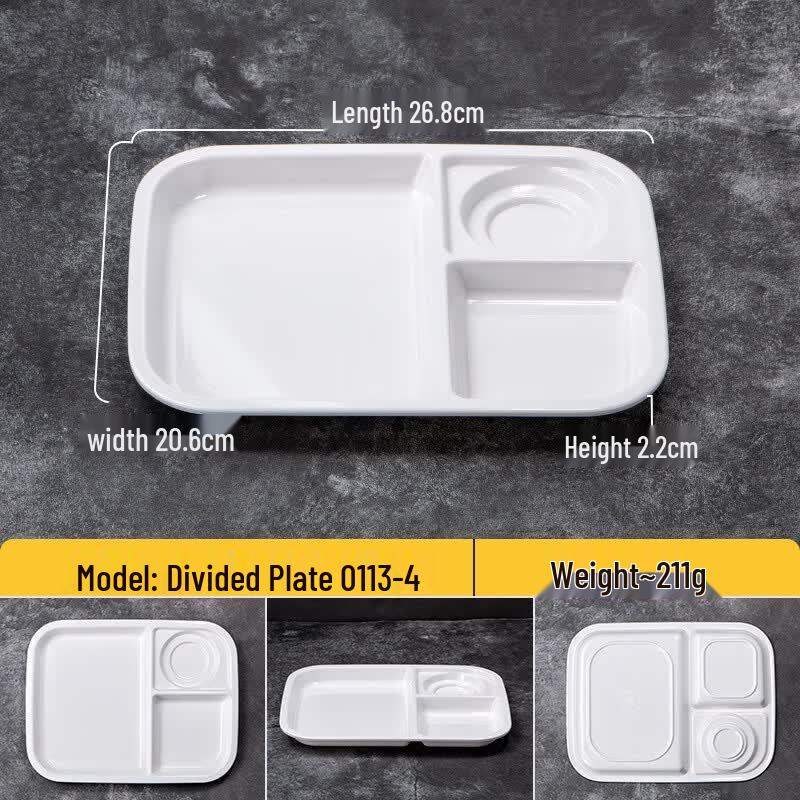 JINMEILI Commercial Melamine Divided Serving Plate