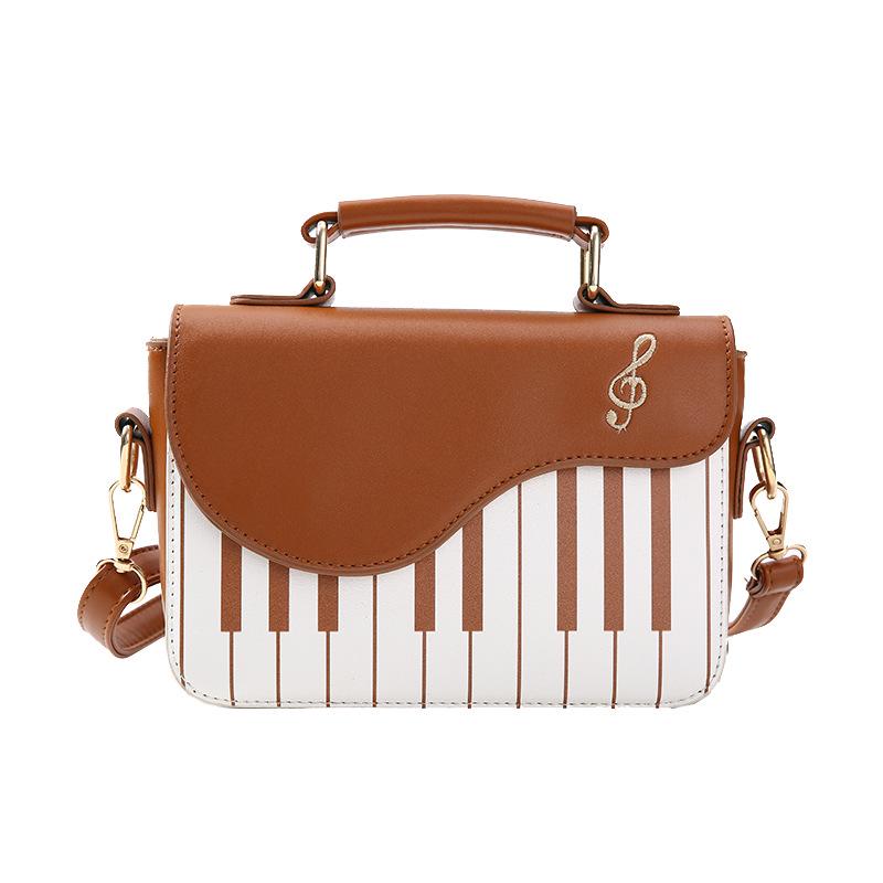 Women 2025 Piano Women's Bag Fashion Korean Version One Shoulder Crossbody Piano Keys Small Square Bag Women's Bag