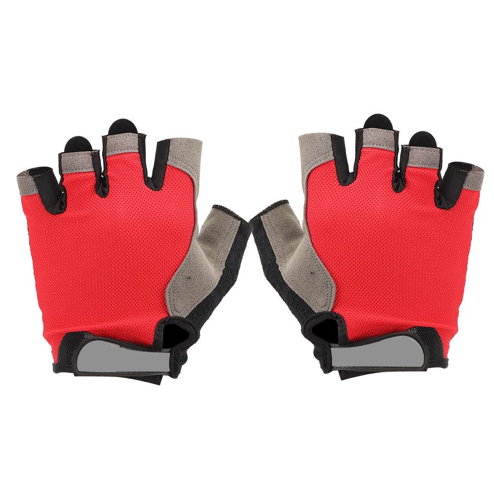 

Пара тканевых унисекс перчаток для занятий спортом на открытом воздухе, езды на велосипеде, дышащих, противоскользящих, солнцезащитных, с открытыми пальцами