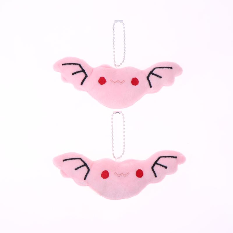 2ks Roztomilá plyšová netopýří klíčenka Halloween Mini plyšová panenka Přívěsek na tašku Vícebarevný Klíčový doplněk Dárek