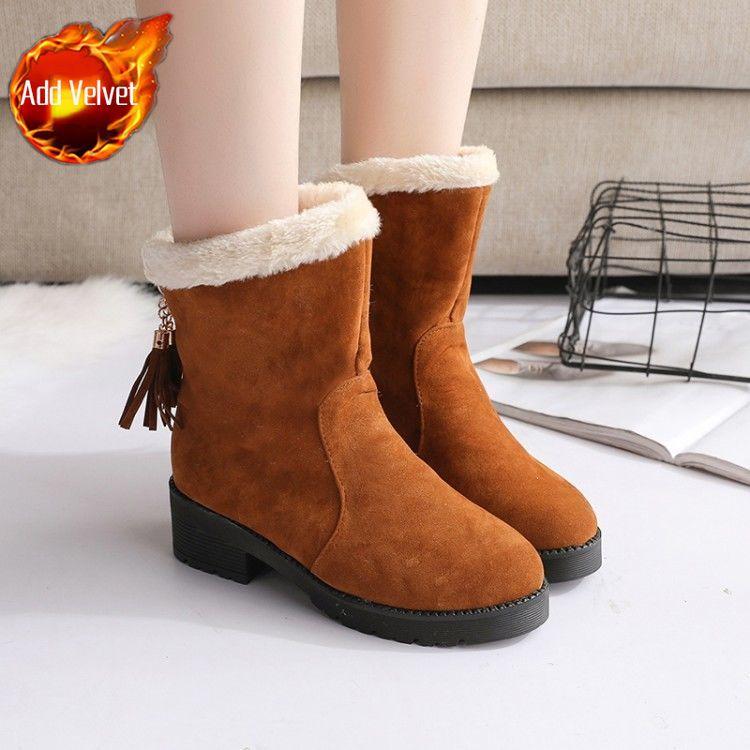

Men Women Winter Boots RoundToe Elegant Warm Protection for Cold Weather Insulated Material for Winter Comfort 40