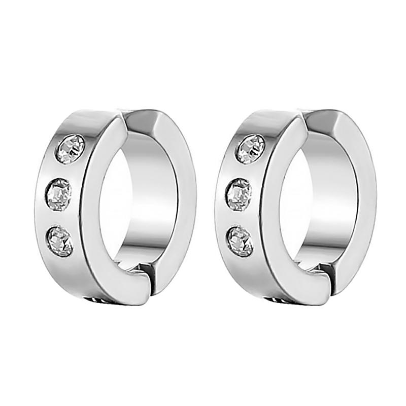 1/12 Pairs Stainless Steel Non-Piercing Magnetic Stud Earrings Unisex CZ Magnet Ear Clip Women And Men Punk Hip Hop Earring Set
