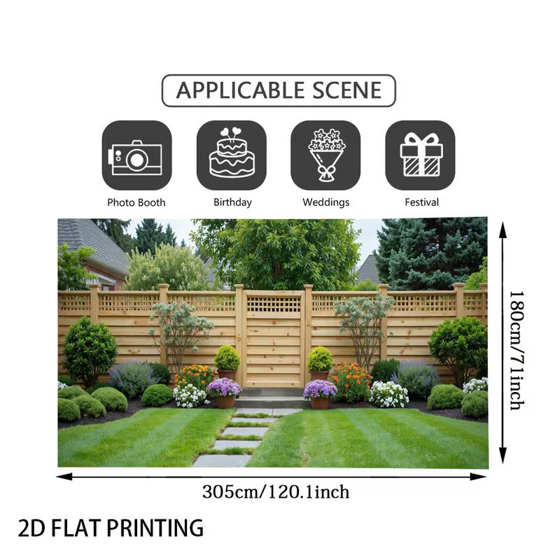 2D Natural Cedar Lattice Wood Fence Mixed Color Flower Potted Garden Yard Backdrop