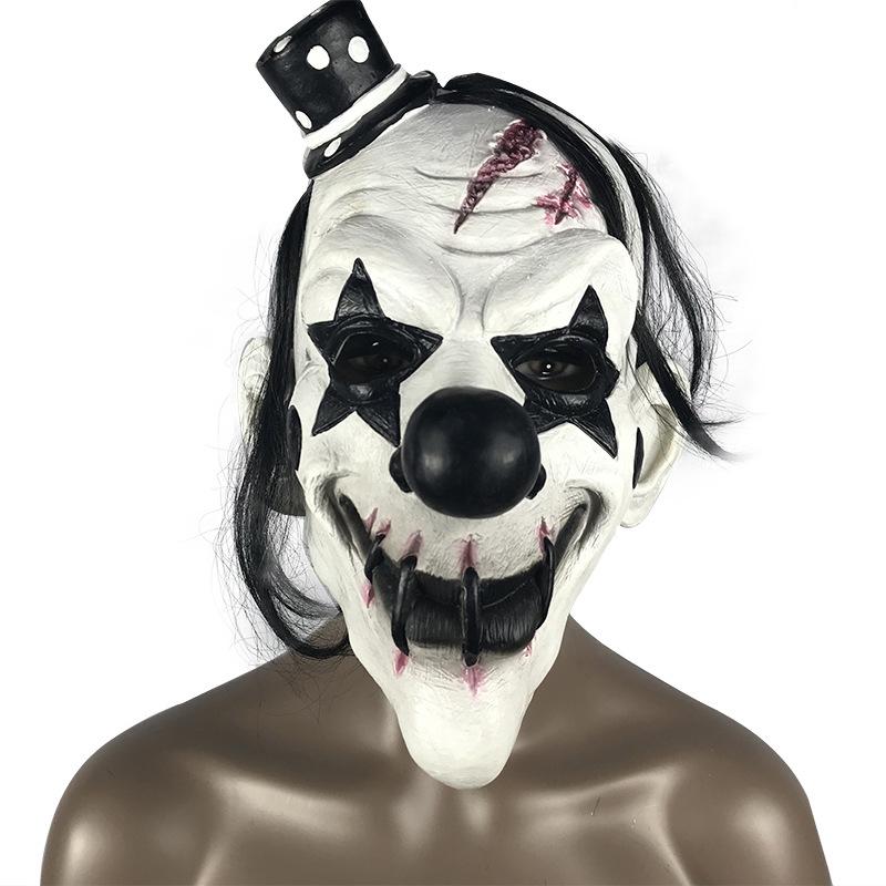 Scary Halloween Clown Mask: Latex Trickster Headgear for Parties & Pranks